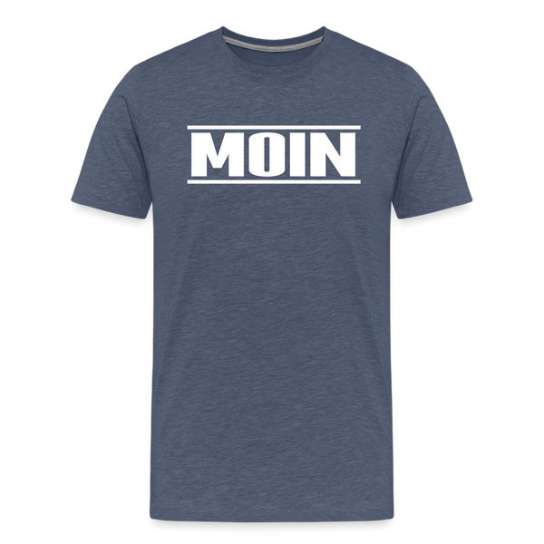 Herren  Premium T-Shirt MOIN - Blau meliert