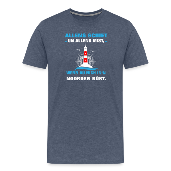 Herren  Premium T-Shirt ALLENS SCHIET - Blau meliert