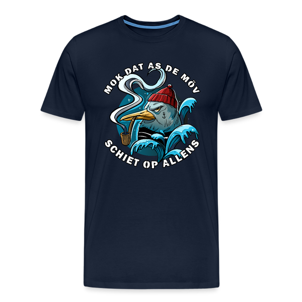 Herren  Premium T-Shirt SCHIET OP ALLENS | Norddeutscher Humor - Navy