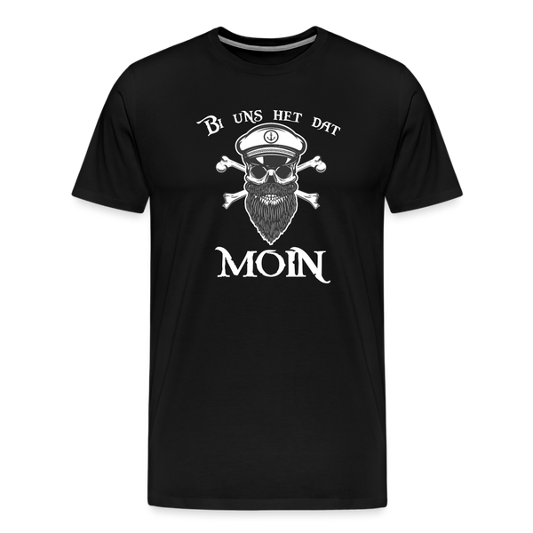 Herren Premium T-Shirt BI UNS HET DAT MOIN TOTENKOPF - Schwarz