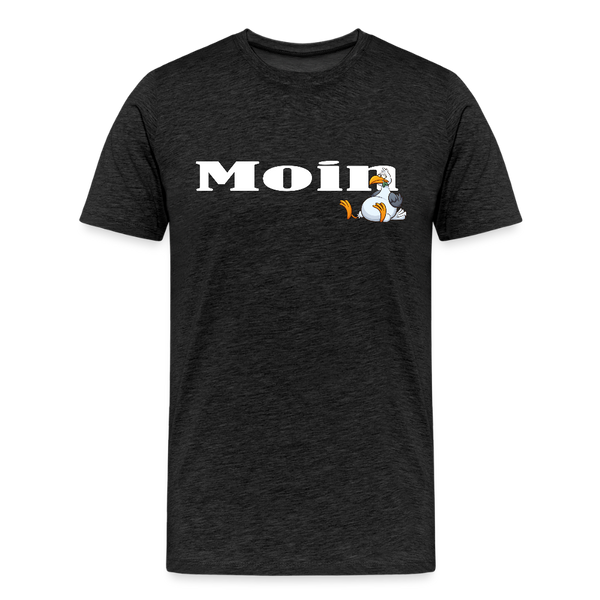 Herren Premium T-Shirt MOIN DICKE MÖWE - Anthrazit