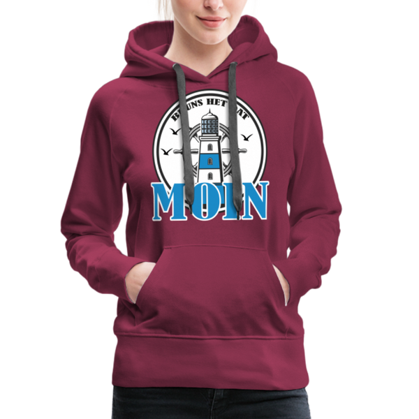 Damen Premium Hoodie BI UNS HET DAT MOIN - Bordeaux