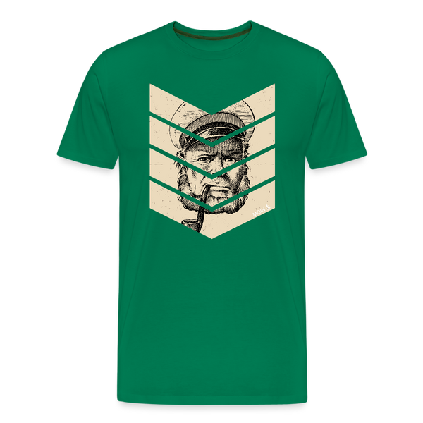 Herren  Premium T-Shirt MOIN KAPITÄN BEIGE - Kelly Green