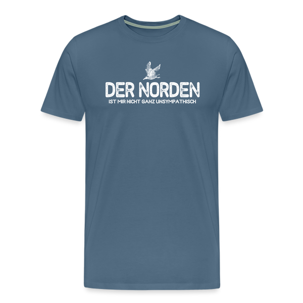 Herren  Premium T-Shirt DER NORDEN - Blaugrau