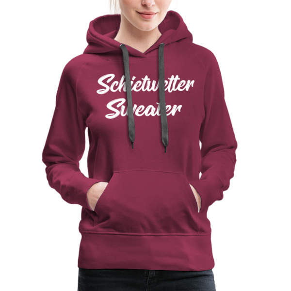 Damen Premium Hoodie SCHIETWETTER SWEATER - Bordeaux