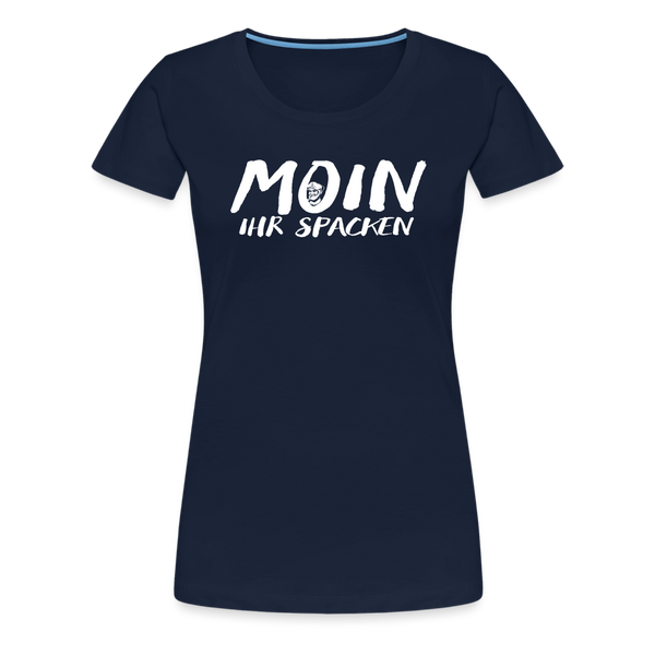 Damen Premium T-Shirt MOIN IHR SPACKEN - Navy