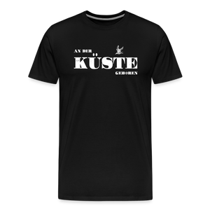 Herren  Premium T-Shirt AN DER KÜSTE GEBOREN - Schwarz