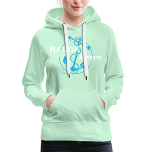 Damen Premium Hoodie PLIETSCHE DEERN - helles Mintgrün