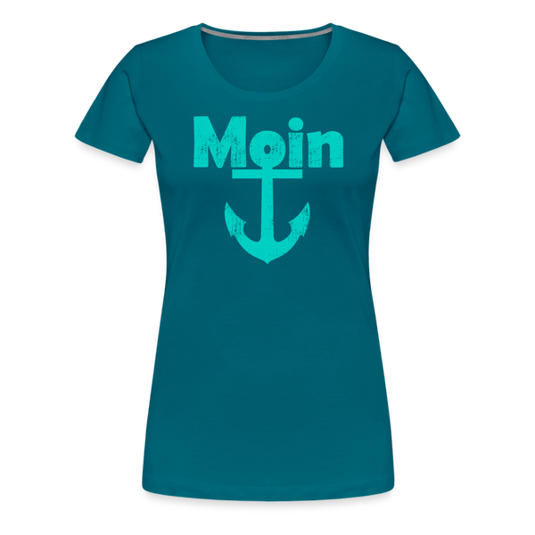 Damen Premium T-Shirt MOIN ANKER - Divablau