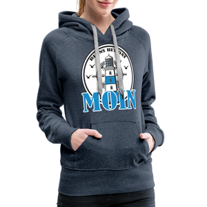 Damen Premium Hoodie BI UNS HET DAT MOIN - Jeansblau