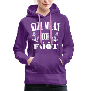 Damen Premium Hoodie KLEI MI AN DE FÖÖT - Purple