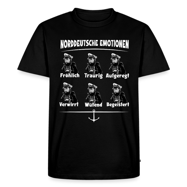 Herren  Premium T-Shirt NORDDEUTSCHE EMOTIONEN | Norddeutscher Humor - Schwarz