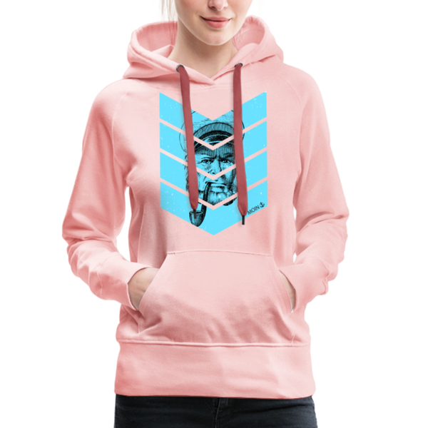 Damen Premium Hoodie MOIN ALTER KAPITÄN BLAU - Kristallrosa