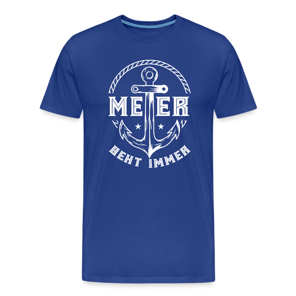 Herren Premium T-Shirt MEER GEHT IMMER ANKER - Königsblau