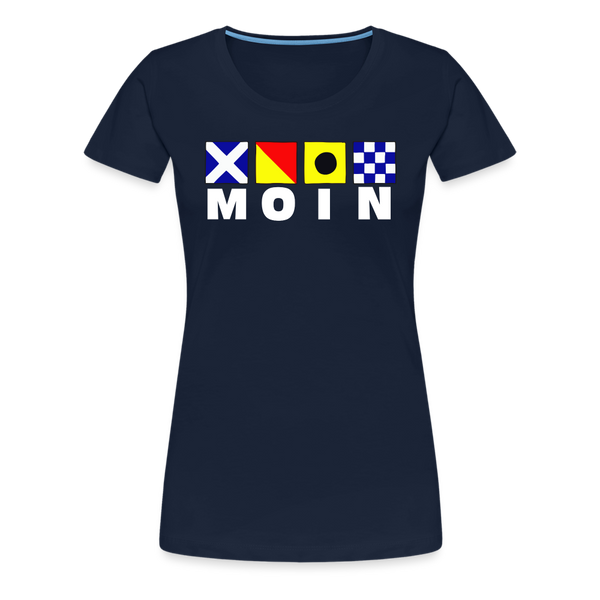 Damen Premium T-Shirt MOIN FLAGENALPHABET - Navy