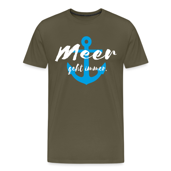 Herren Premium T-Shirt MEER GEHT IMMER - Khaki