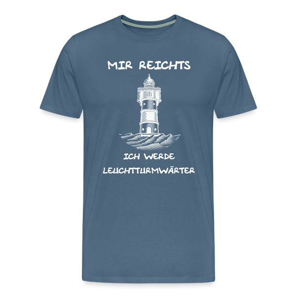 Herren Premium T-Shirt LEUCHTTURMWÄRTER - Blaugrau
