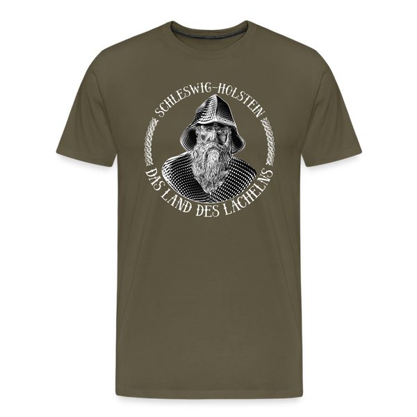 Herren Premium T-Shirt SCHLESWIG HOLSTEIN LAND DES LÄCHELNS - Khaki