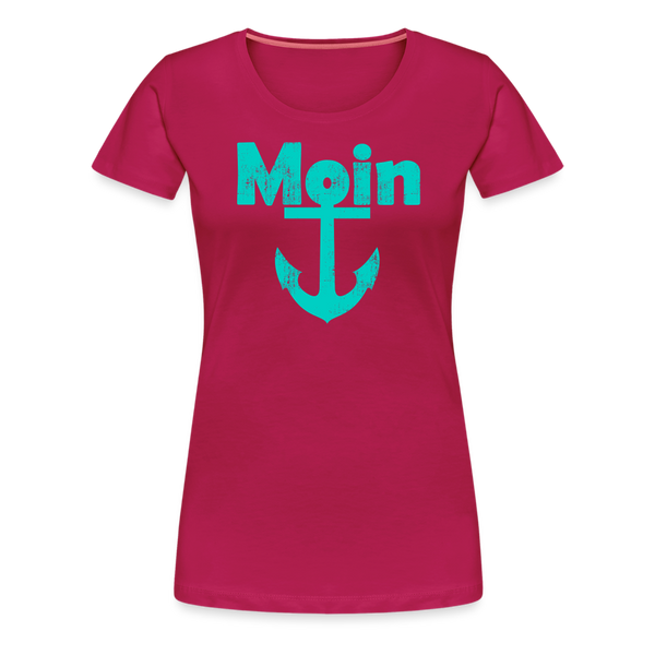 Damen Premium T-Shirt MOIN ANKER - dunkles Pink