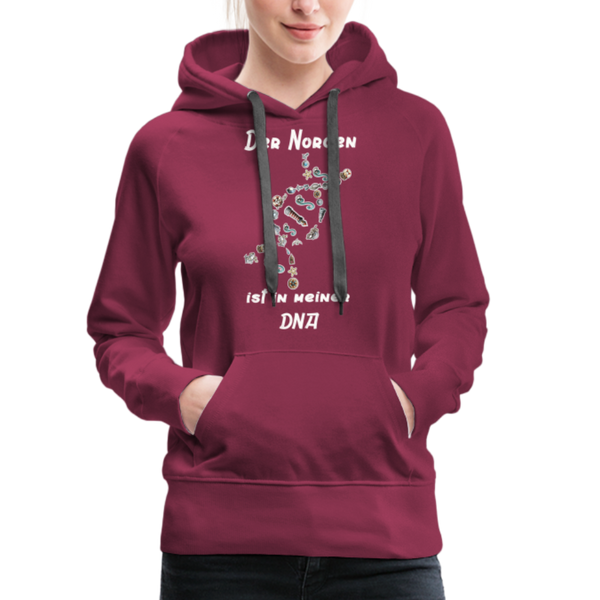 Damen Premium Hoodie DER NORDEN IST IN MEINER DNA - Bordeaux