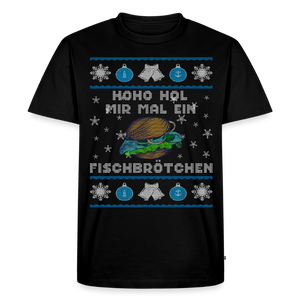 Herren  Premium T-Shirt HOHO HOL MIR MAL EIN FISCHBRÖTCHEN | Norddeutscher Humor - Schwarz