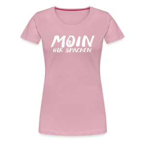 Damen Premium T-Shirt MOIN IHR SPACKEN - Hellrosa