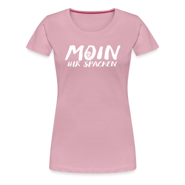 Damen Premium T-Shirt MOIN IHR SPACKEN - Hellrosa