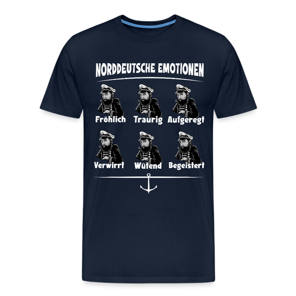 Herren  Premium T-Shirt NORDDEUTSCHE EMOTIONEN | Norddeutscher Humor - Navy