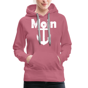 Damen Premium Hoodie MOIN ANKER - Malve