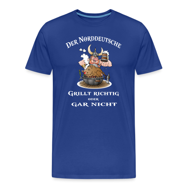 Herren Premium T-Shirt DER NORDDEUTSCHE GRILLT - Königsblau