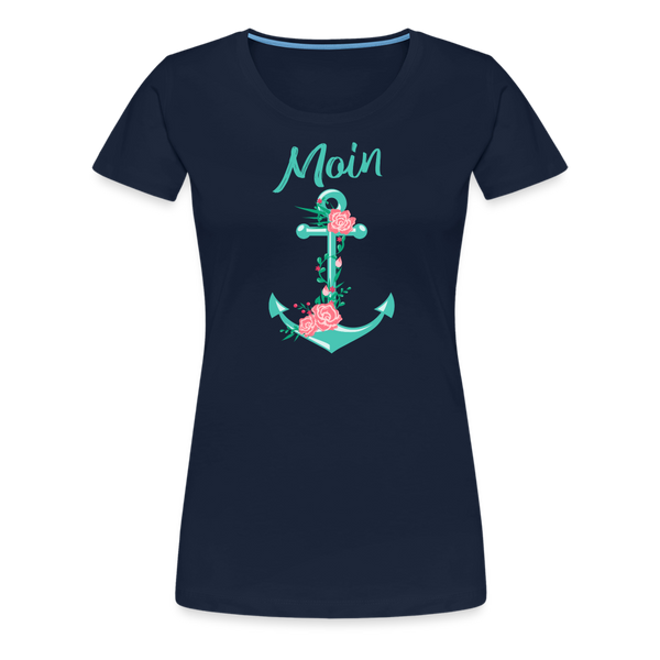 Damen Premium T-Shirt BLUMENANKER - Navy