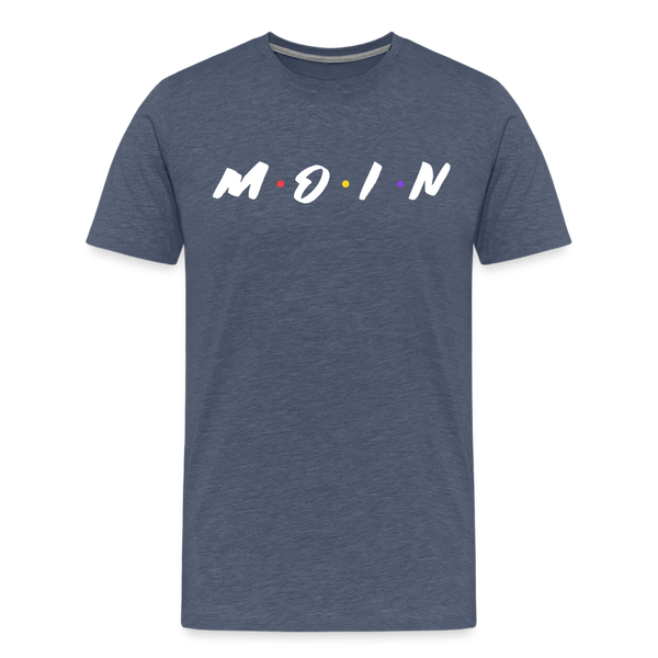 Herren Premium T-Shirt M.O.I.N - Blau meliert