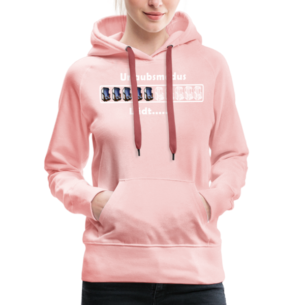 Damen Premium Hoodie URLAUBSMODUS LÄDT - Kristallrosa