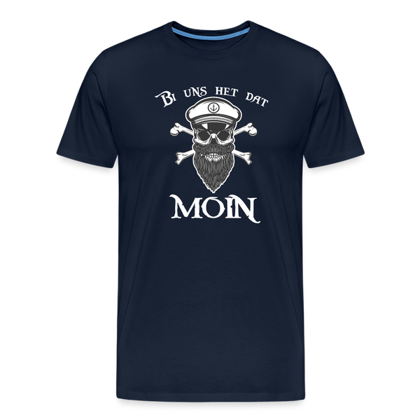 Herren Premium T-Shirt BI UNS HET DAT MOIN TOTENKOPF - Navy