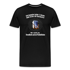Herren  Premium T-Shirt STRANDKORB UND FISCHBRÖTCHEN - Schwarz