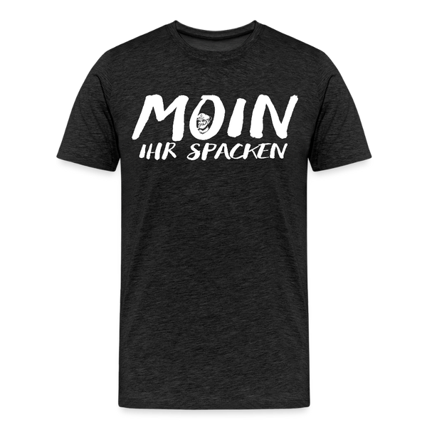 Herren Premium T-Shirt MOIN IHR SPACKEN - Anthrazit