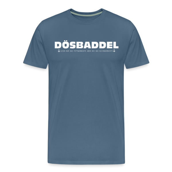 Herren Premium T-Shirt DÖSBADDEL - Blaugrau