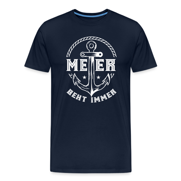 Herren Premium T-Shirt MEER GEHT IMMER ANKER - Navy