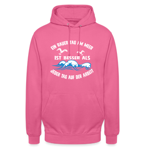 Unisex Hoodie EIN RAUHER TAG AM MEER - Pink