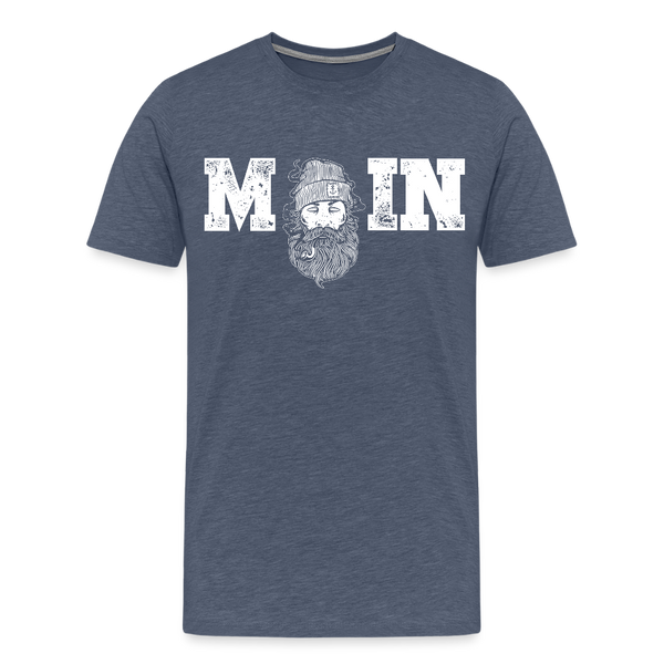 Herren  Premium T-Shirt MOIN SEEMANN - Blau meliert