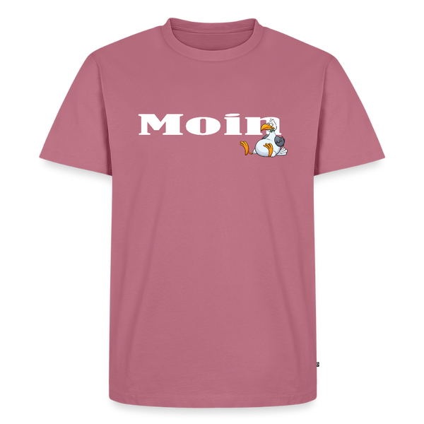 Herren Premium T-Shirt MOIN DICKE MÖWE - Mauve