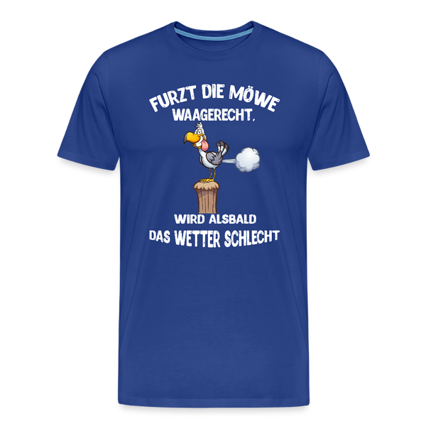 Herren Premium T-Shirt FURZT DIE MÖWE WAAGERECHT - Königsblau