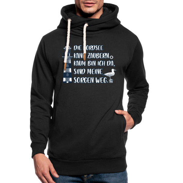 Shawl Collar Hoodie - Schwarz