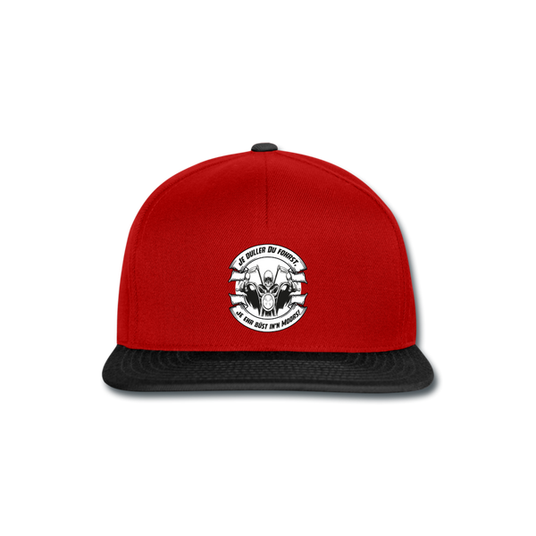 Snapback Cap - Rot/Schwarz