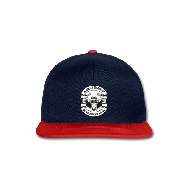 Snapback Cap - Navy/Rot