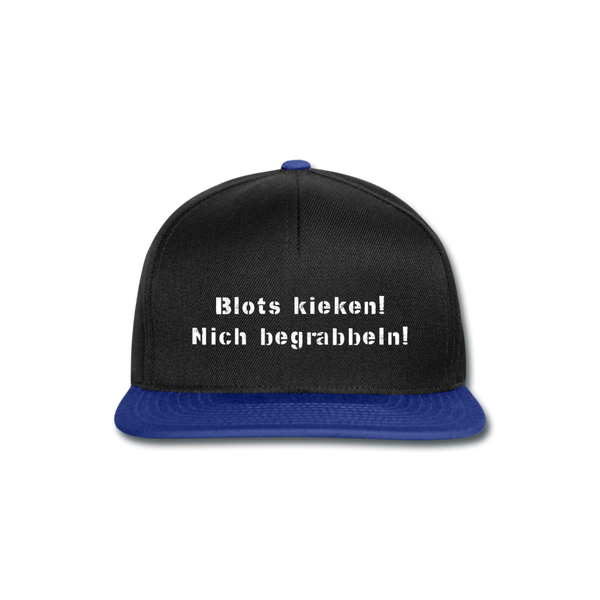Snapback Cap - Schwarz/Königsblau