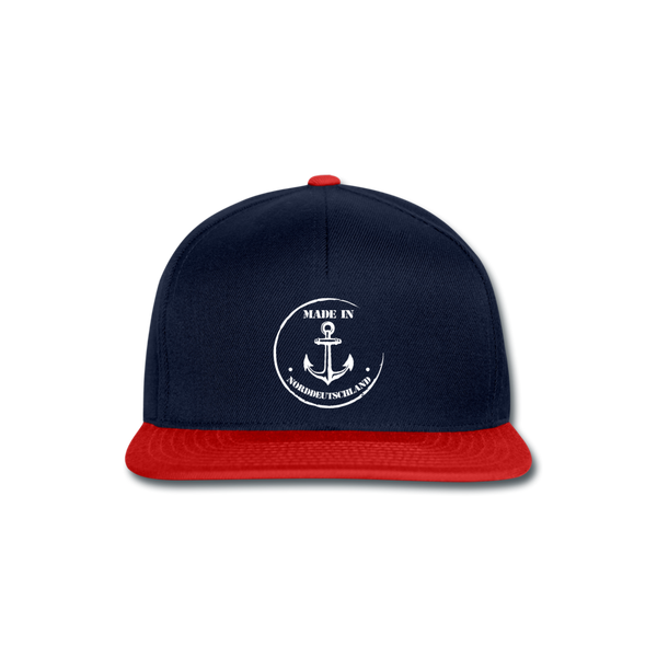 Snapback Cap - Navy/Rot