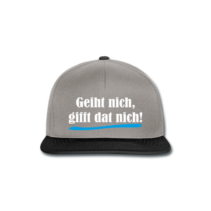 Snapback Cap - Graphit/Schwarz