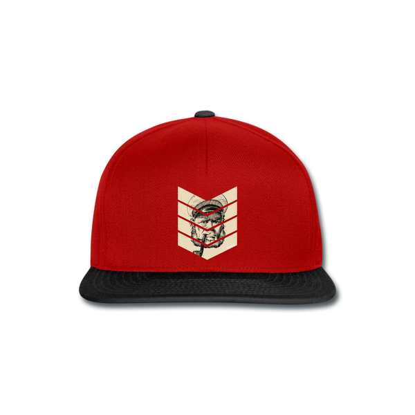 Snapback Cap - Rot/Schwarz