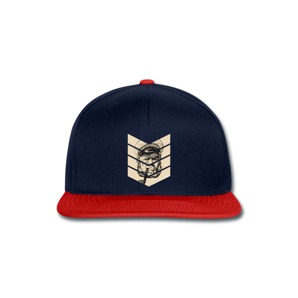 Snapback Cap - Navy/Rot